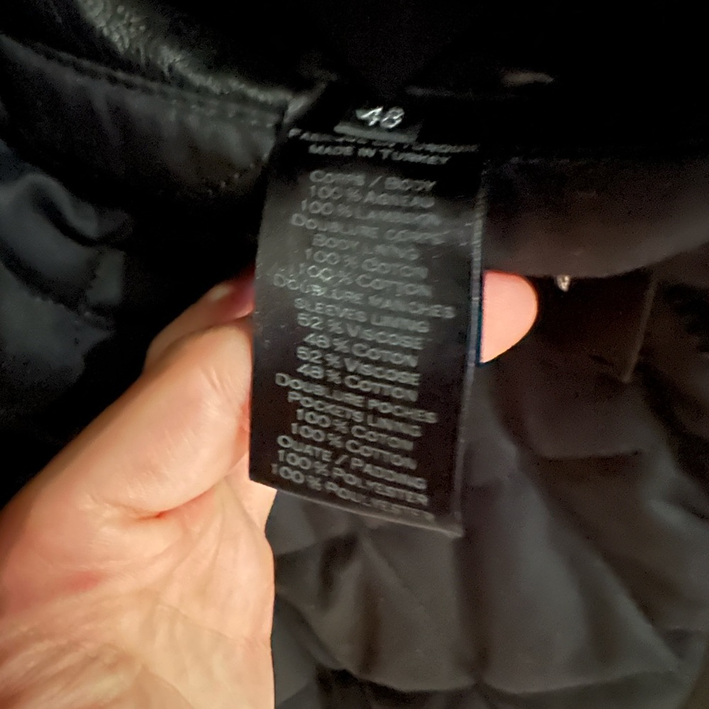 Balmain black leather jacket size 48 (US 38) - Picture 4 of 4